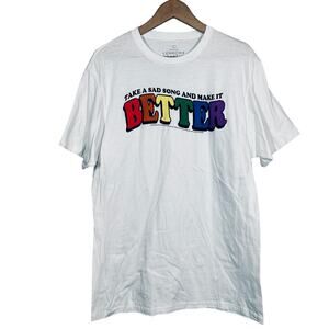 Lennon McCartney Graphic Tee Sad Song Better Rainbow Pride Short Sleeve - L